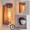 Encoberta outdoor light, outdoor wall light rust-coloured, 1-light source, Motion sensor