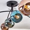 Linneryd ceiling light, globe light black, 6-light sources