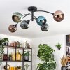 Linneryd ceiling light, globe light black, 6-light sources