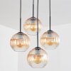 Koyoto hanging light, globe light 35 cm Amber, clear, 4-light sources