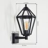 Falfosa outdoor wall light black, 1-light source