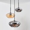 Mertola hanging light, globe light black, 3-light sources