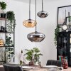 Mertola hanging light, globe light black, 3-light sources