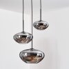 Mertola hanging light, globe light black, 3-light sources