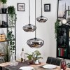 Mertola hanging light, globe light black, 3-light sources