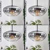 Mertola hanging light, globe light black, 3-light sources