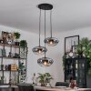 Mertola hanging light, globe light black, 3-light sources