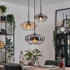 Mertola hanging light, globe light black, 3-light sources