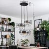 Mertola hanging light, globe light black, 3-light sources