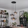 Mertola hanging light, globe light black, 3-light sources