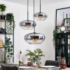 Mertola hanging light, globe light black, 3-light sources