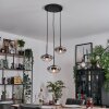 Mertola hanging light, globe light black, 3-light sources