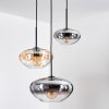 Mertola hanging light, globe light black, 3-light sources