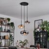 Mertola hanging light, globe light black, 3-light sources