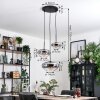 Mertola hanging light, globe light black, 3-light sources