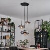 Mertola hanging light, globe light black, 3-light sources