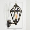 Falfosa outdoor wall light gold, black, 1-light source