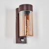 Encoberta outdoor light, outdoor wall light rust-coloured, 1-light source, Motion sensor