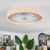 Benasal ceiling light, Ceiling fan light Ecru, white, 1-light source, Remote control