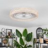 Benasal ceiling light, Ceiling fan light Ecru, white, 1-light source, Remote control