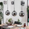 Gastor hanging light, globe light black, 3-light sources