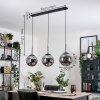 Gastor hanging light, globe light black, 3-light sources