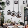 Gastor hanging light, globe light black, 3-light sources