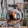 Gastor hanging light, globe light 45 cm black, 5-light sources