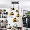 Gastor hanging light, globe light 45 cm black, 5-light sources