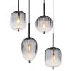 Globo lighting ATTILA hanging light black, 8-light sources