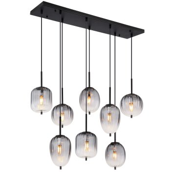 Globo lighting ATTILA hanging light black, 8-light sources