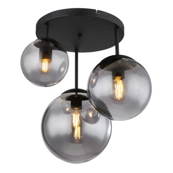 Globo lighting JOEL ceiling light black, 3-light sources