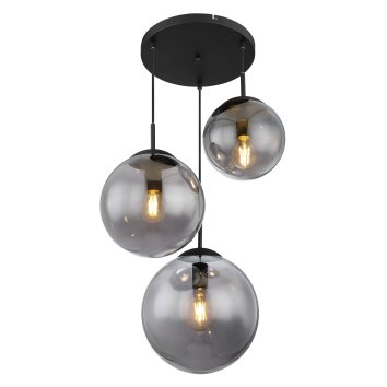 Globo lighting JOEL hanging light black, 3-light sources