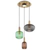 Globo lighting NORMY hanging light brass, 3-light sources