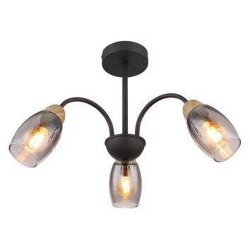 Globo lighting GERLY ceiling light black, 3-light sources