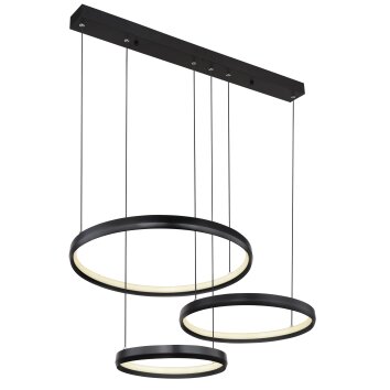 Globo lighting HALLI hanging light LED black, 1-light source