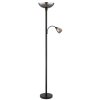 Globo lighting BLADE floor lamp, Reading light black, 1-light source