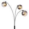 Globo lighting Newcastle floor lamp black, 3-light sources