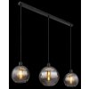 Globo lighting Newcastle hanging light black, 3-light sources