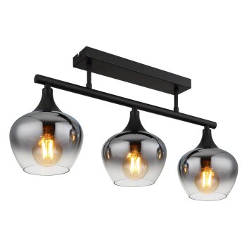 Globo lighting Maxy ceiling light black, 3-light sources