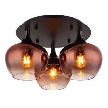 Globo lighting Maxy ceiling light chrome, black, 3-light sources