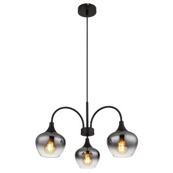 Globo lighting Maxy hanging light black, 3-light sources