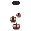 Globo lighting Maxy hanging light chrome, black, 3-light sources