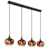 Globo lighting Maxy hanging light chrome, black, 4-light sources