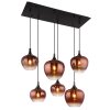 Globo lighting Maxy hanging light chrome, black, 6-light sources