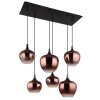 Globo lighting Maxy hanging light chrome, black, 6-light sources