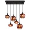 Globo lighting Maxy hanging light chrome, black, 6-light sources