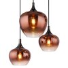 Globo lighting Maxy hanging light chrome, black, 6-light sources