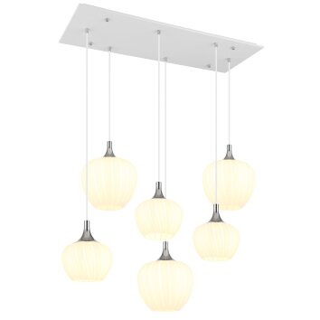 Globo lighting Maxy hanging light chrome, white, 6-light sources