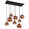 Globo lighting Maxy hanging light chrome, black, 8-light sources